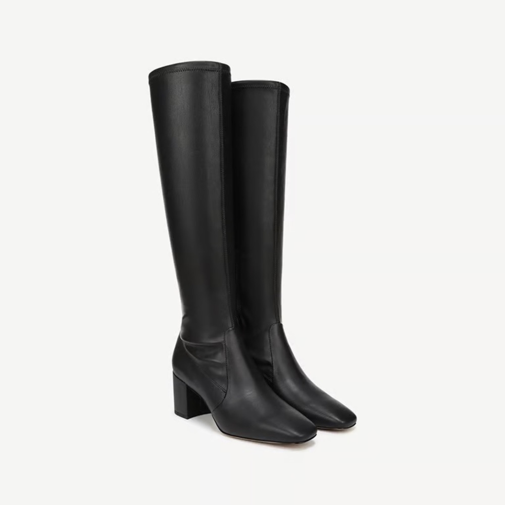 Franco Sarto Women's Black Knee-High Block Heel Boots